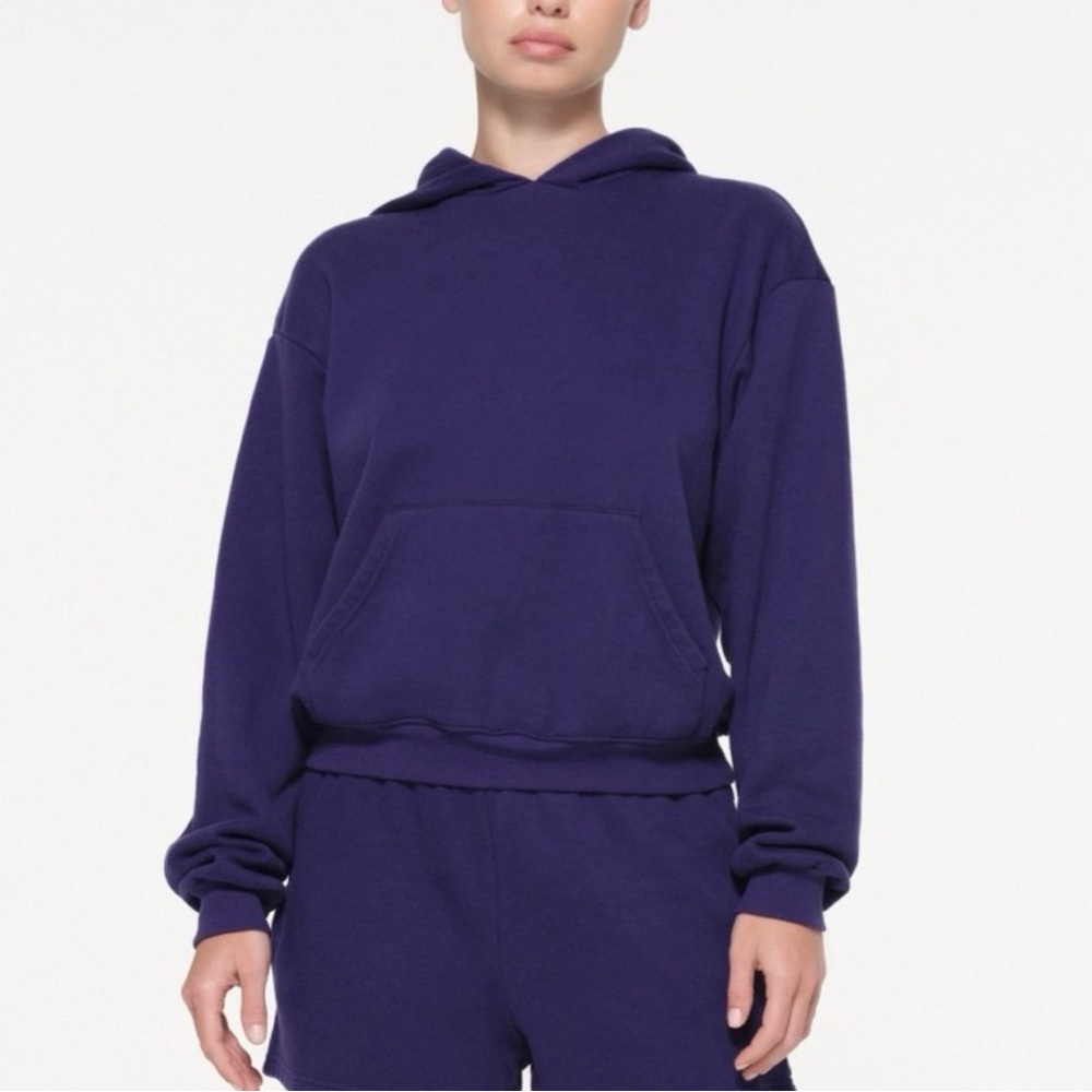 SKIMS Classic Pullover Hoodie Concord Cotton Fleece Size Medium